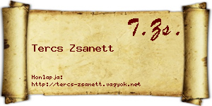 Tercs Zsanett névjegykártya