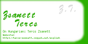 zsanett tercs business card